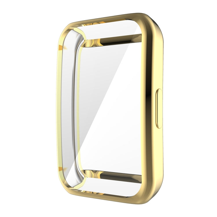 For Huawei Band 7/6 / Honor Band 6 ENKAY Hat-Prince Full Coverage Electroplated Soft TPU Case with Screen Protection(Golden) - Watch Cases by ENKAY | Online Shopping UK | buy2fix