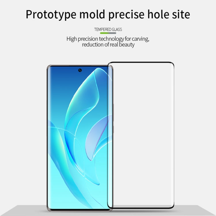 For Honor 70 PINWUYO 9H 3D Hot Bending Tempered Glass Film(Black) - Honor Tempered Glass by PINWUYO | Online Shopping UK | buy2fix