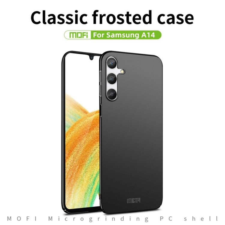 For Samsung Galaxy A14 4G / 5G MOFI Frosted PC Ultra-thin Hard Case(Black) - Galaxy Phone Cases by MOFI | Online Shopping UK | buy2fix