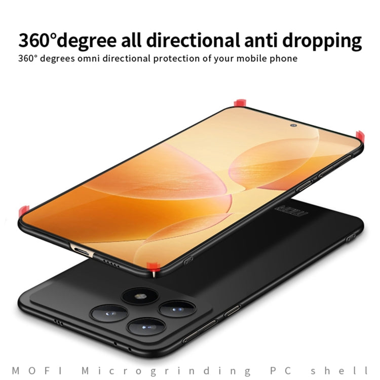 For Xiaomi Redmi K70E / Poco X6 Pro MOFI Micro-Frosted PC Ultra-thin Hard Phone Case(Black) - K70E Cases by MOFI | Online Shopping UK | buy2fix