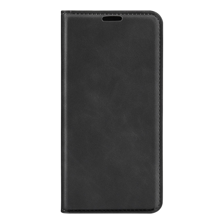 For Realme 11 Retro-skin Magnetic Suction Leather Phone Case(Black) - Realme Cases by buy2fix | Online Shopping UK | buy2fix