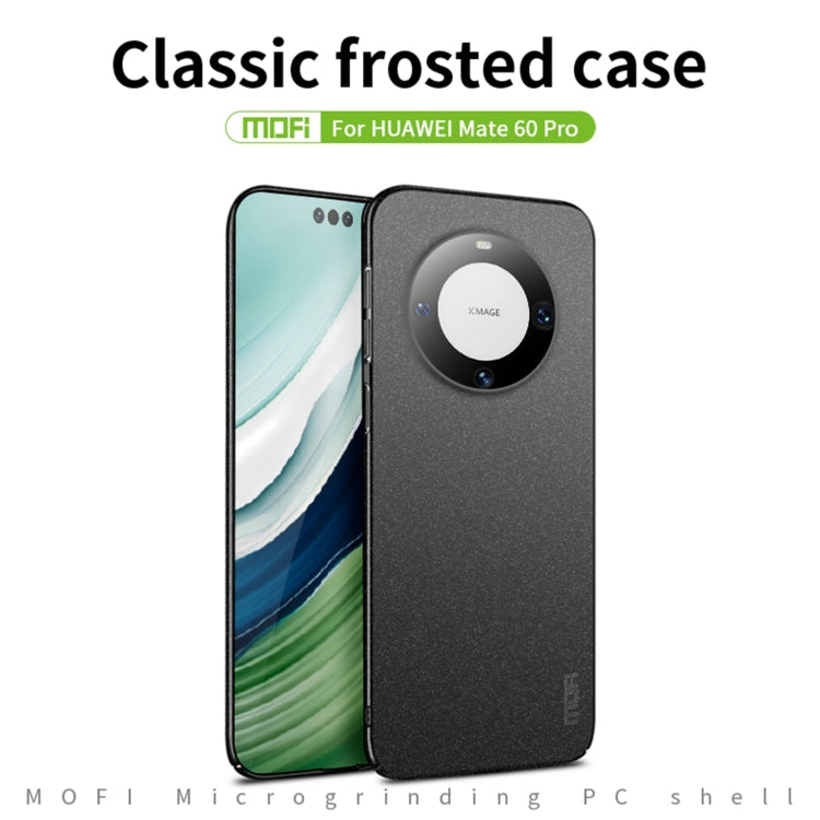 For Huawei Mate 60 Pro MOFI Fandun Series Frosted PC Ultra-thin All-inclusive Phone Case(Black) - Huawei Cases by MOFI | Online Shopping UK | buy2fix