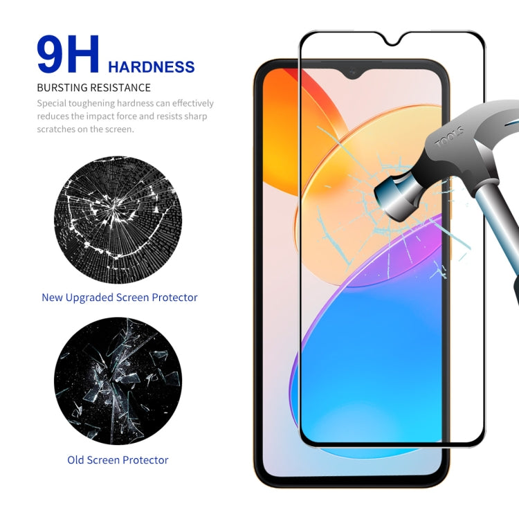 For Honor 70 Lite / X5 / X6 10pcsENKAY Hat-Prince Full Glue High Aluminum-silicon Tempered Glass Film - Honor Tempered Glass by ENKAY | Online Shopping UK | buy2fix