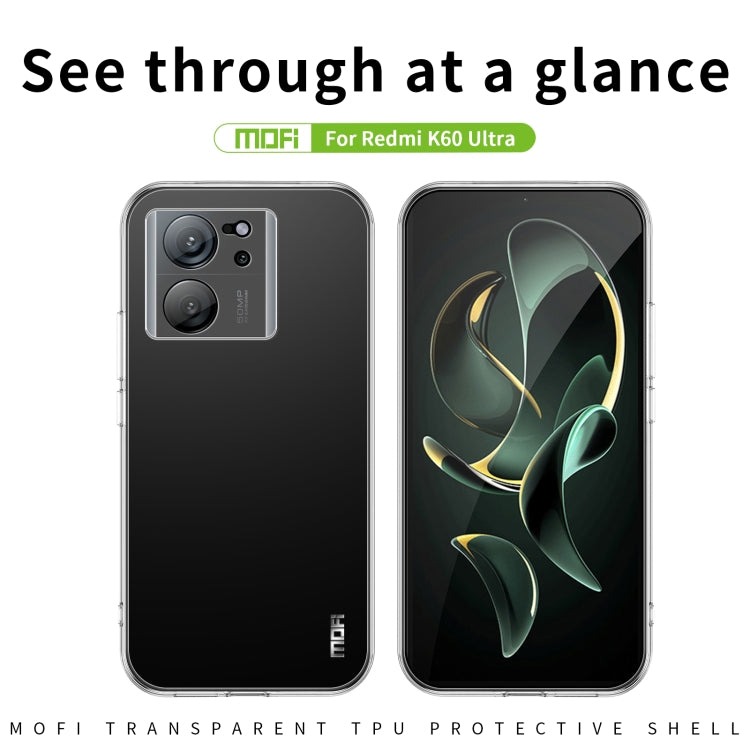 For Xiaomi 13T/13T Pro /Redmi K60 Ultra MOFI Ming Series Ultra-thin TPU Phone Case(Transparent) - Xiaomi Cases by MOFI | Online Shopping UK | buy2fix