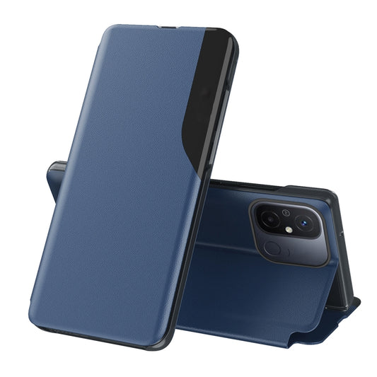 For Xiaomi Redmi 13C Attraction Flip Holder Leather Phone Case(Blue) - 13C Cases by buy2fix | Online Shopping UK | buy2fix