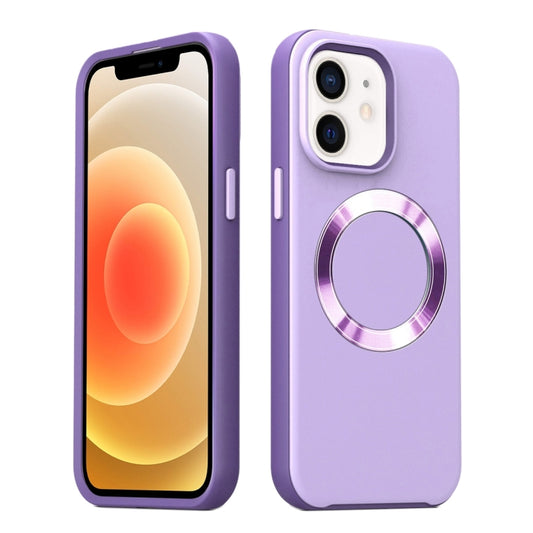 For iPhone 12 CD Pattern Magsafe PC Phone Case(Purple) - iPhone 12 / 12 Pro Cases by buy2fix | Online Shopping UK | buy2fix