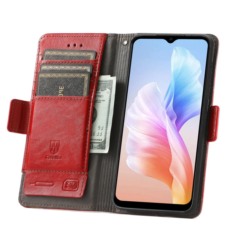 For DOOGEE X98 Pro / X98 CaseNeo Splicing Dual Magnetic Buckle Leather Phone Case(Red) - Doogee Cases by buy2fix | Online Shopping UK | buy2fix