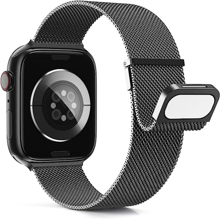 For Apple Watch 3 42mm Milan Double Magnetic Steel Mesh Watch Band(Gray) - Watch Bands by buy2fix | Online Shopping UK | buy2fix