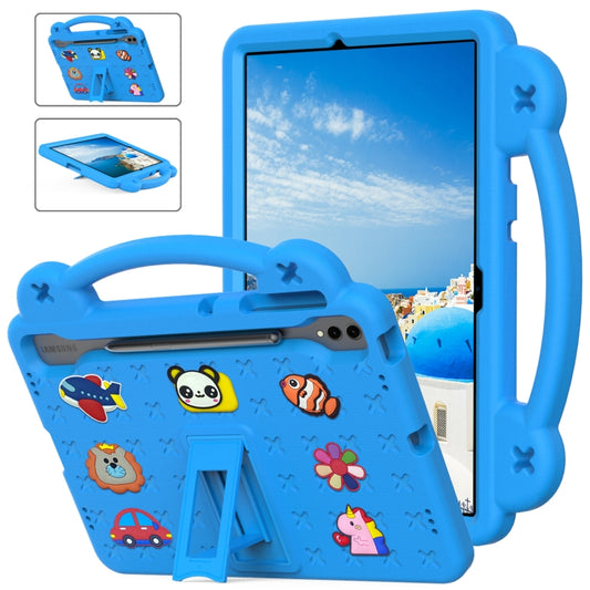 For Samsung Galaxy Tab S7+ / T970/T975/T976 Handle Kickstand Children EVA Shockproof Tablet Case(Sky Blue) - Tab S7+ T970 / T976B by buy2fix | Online Shopping UK | buy2fix