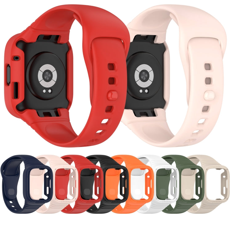 For Redmi Watch 3 Integrated Fully Enclosed Silicone Watch Band(Pink) - Watch Bands by buy2fix | Online Shopping UK | buy2fix