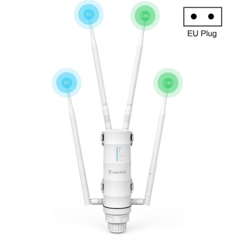 WAVLINK WN572HP3 AC1200 Dual Band Weatherproof Wireless Router Outdoor WiFi Extender, Plug:EU Plug - Wireless Routers by WAVLINK | Online Shopping UK | buy2fix