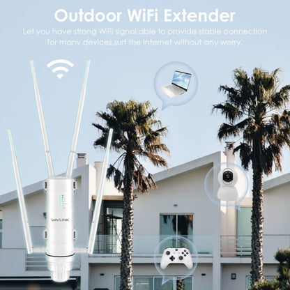 WAVLINK WN572HP3 AC1200 Dual Band Weatherproof Wireless Router Outdoor WiFi Extender, Plug:UK Plug - Wireless Routers by WAVLINK | Online Shopping UK | buy2fix