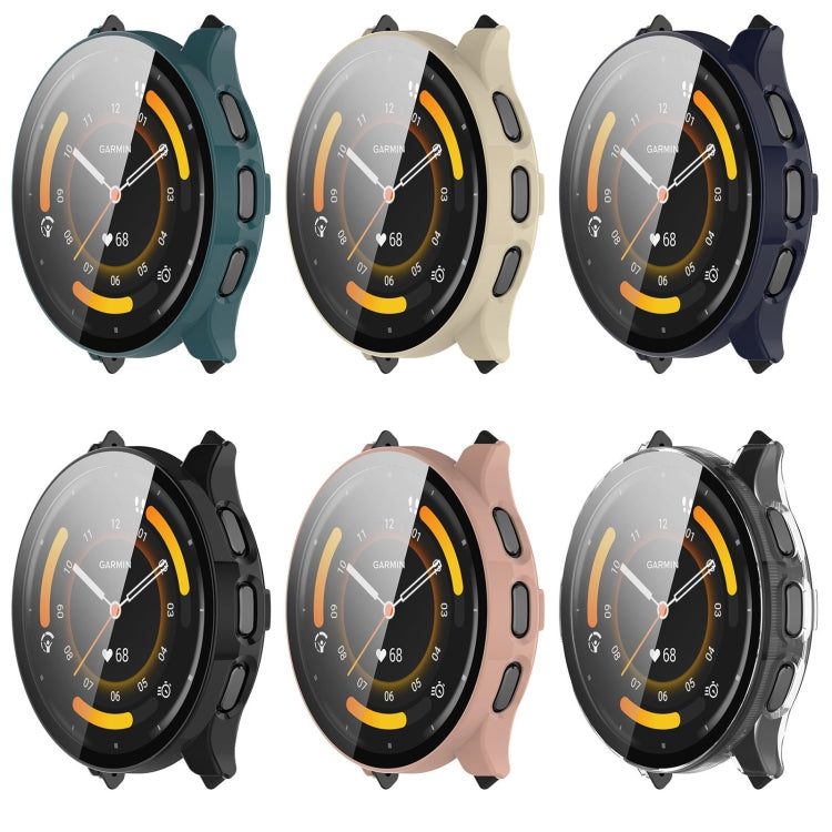 For Garmin Venu 3 PC + Tempered Film Integrated Watch Protective Case(Black) - Watch Cases by buy2fix | Online Shopping UK | buy2fix