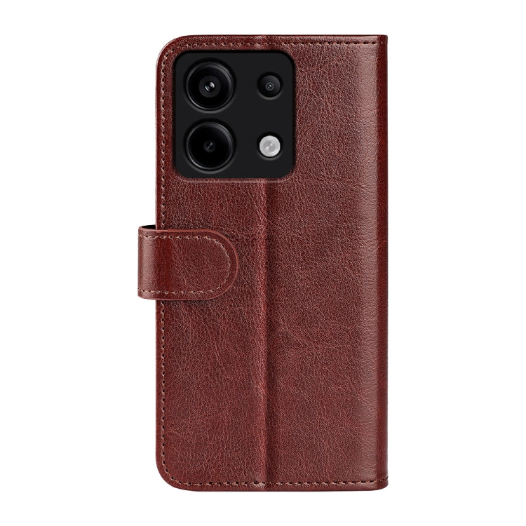 For Xiaomi Redmi Note 13 Pro R64 Texture Horizontal Flip Leather Phone Case(Brown) - Note 13 Pro Cases by buy2fix | Online Shopping UK | buy2fix