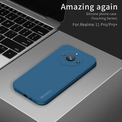 For Realme 11 4G PINWUYO Sense Series Liquid Silicone TPU Phone Case(Blue) - Realme Cases by PINWUYO | Online Shopping UK | buy2fix