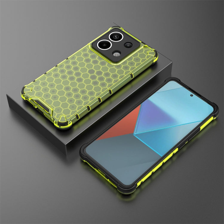 For Xiaomi Poco X6 Shockproof Honeycomb Phone Case(Green) - Xiaomi Cases by buy2fix | Online Shopping UK | buy2fix