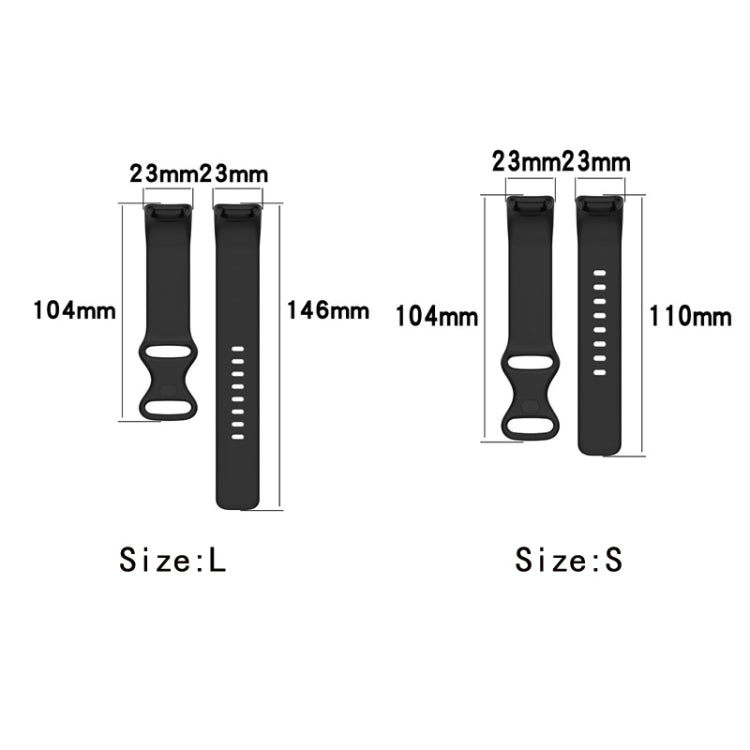 For Fitbit Charge 6 Solid Color Butterfly Buckle Silicone Watch Band, Size:S Size(Starlight Color) - Watch Bands by buy2fix | Online Shopping UK | buy2fix