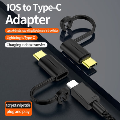 8 Pin to USB-C / Type-C 3.1 OTG Adapter(Black) - Converter & Adapter by buy2fix | Online Shopping UK | buy2fix