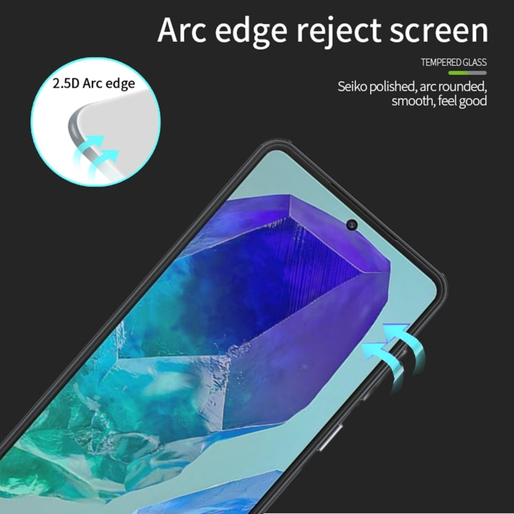 For Samsung Galaxy M55 PINWUYO 9H 2.5D Full Screen Tempered Glass Film(Black) - Galaxy Tempered Glass by PINWUYO | Online Shopping UK | buy2fix