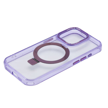 For iPhone 13 Pro Max Starlink Stand Clear Magsafe Phone Case(Purple) - iPhone 13 Pro Max Cases by buy2fix | Online Shopping UK | buy2fix