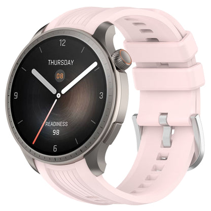 For Amazfit Balance A2286 Vertical Texture Silicone Watch Band(Pink) - Watch Bands by buy2fix | Online Shopping UK | buy2fix