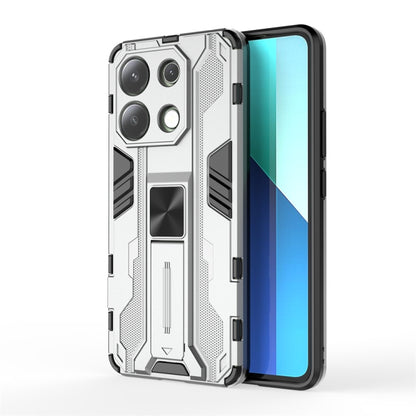 For Redmi Note 13 4G Supersonic Armor PC Hybrid TPU Phone Case(Silver) - Note 13 Cases by buy2fix | Online Shopping UK | buy2fix