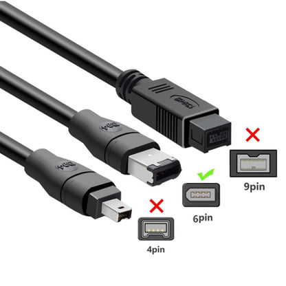 JUNSUNMAY Firewire IEEE 1394 6 Pin Male to USB 2.0 Male Adaptor Convertor Cable Cord, Length:1.8m - USB Cable by JUNSUNMAY | Online Shopping UK | buy2fix