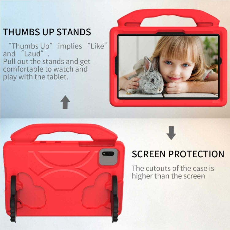 For Samsung Galaxy TAB S9 11 X710 2023 Thumb Bracket EVA Shockproof Tablet Case(Red) - Galaxy Tab S9 Cases by buy2fix | Online Shopping UK | buy2fix