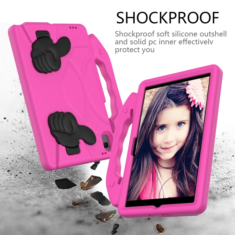 For Samsung Galaxy Tab S6 Lite 2024 Thumb Bracket EVA Shockproof Tablet Case(Rose Red) - Other Galaxy Tab PC by buy2fix | Online Shopping UK | buy2fix
