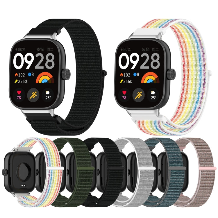 For Xiaomi Mi Band 8 Pro Nylon Loop Metal Connector Watch Band(Black) - Watch Bands by buy2fix | Online Shopping UK | buy2fix