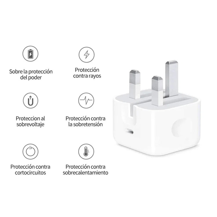 PD35W USB-C / Type-C Port Charger with 1m Type-C to Type-C Data Cable, UK Plug - USB Charger by buy2fix | Online Shopping UK | buy2fix