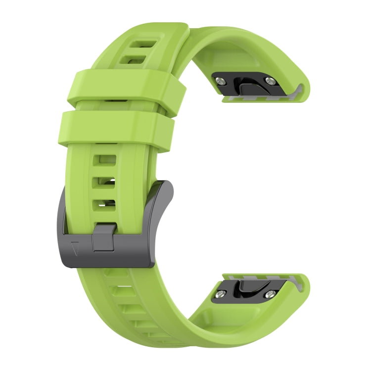 For Garmin Epix Gen2 / Epix Pro Gen2 47mm Solid Color Black Buckle Silicone Quick Release Watch Band(Lime green) - Watch Bands by buy2fix | Online Shopping UK | buy2fix