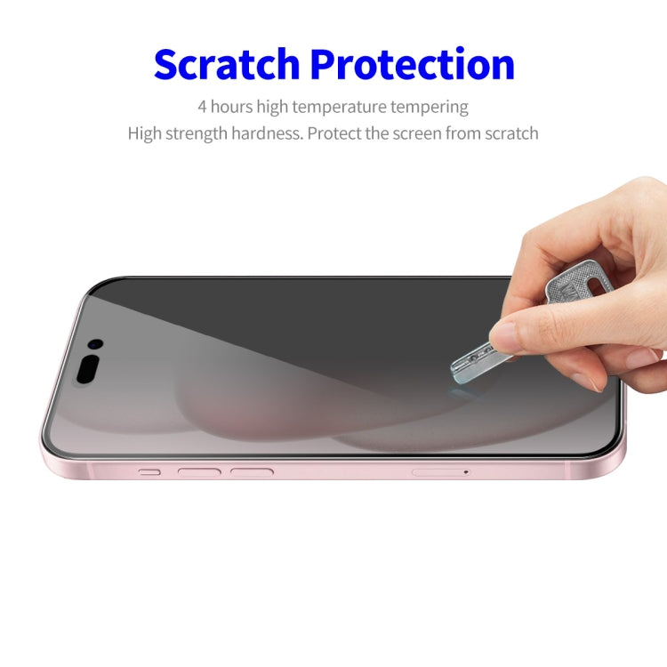 For iPhone 14 Pro ENKAY Easy Install Anti-peeping Privacy Full Screen Tempered Glass Film - iPhone 14 Pro Tempered Glass by ENKAY | Online Shopping UK | buy2fix