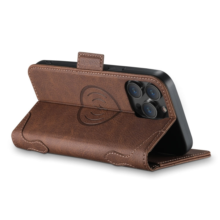 For iPhone 14 Plus SUTENI J07 Multifunctional Horizontal Flip Magsafe Leather Phone Case(Brown) - iPhone 14 Plus Cases by Suteni | Online Shopping UK | buy2fix