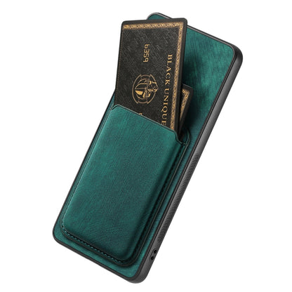 For OPPO Reno10 Pro+ Retro Leather Card Bag Magnetic Phone Case(Green) - OPPO Cases by buy2fix | Online Shopping UK | buy2fix