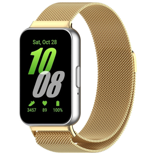 For Samsung Galaxy Fit 3 Milanese Metal Steel Mesh Watch Band(Gold) - Watch Bands by buy2fix | Online Shopping UK | buy2fix