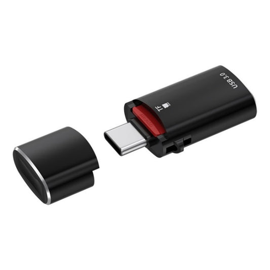 JS-72 USB Drive 2 in 1 Card Reader High-Speed USB 3.0 Converter USB-C/Type-C OTG Adapter(Black) -  by buy2fix | Online Shopping UK | buy2fix