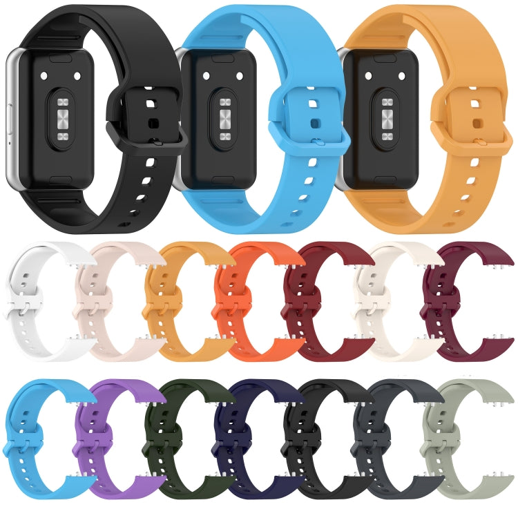 For Samsung Galaxy Fit 3 Solid Color Colorful Buckle Silicone Watch Band(Sky blue) - Watch Bands by buy2fix | Online Shopping UK | buy2fix