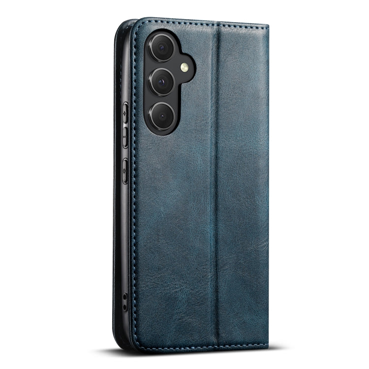 For Samsung Galaxy S24 5G Suteni J02 Oil Wax Wallet Leather Phone Case(Blue) - Galaxy S24 5G Cases by Suteni | Online Shopping UK | buy2fix