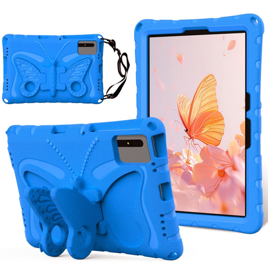 For Samsung Galaxy Tab S7 T870 Butterfly Bracket EVA Shockproof Tablet Case(Blue) - Galaxy Tab S7 by buy2fix | Online Shopping UK | buy2fix