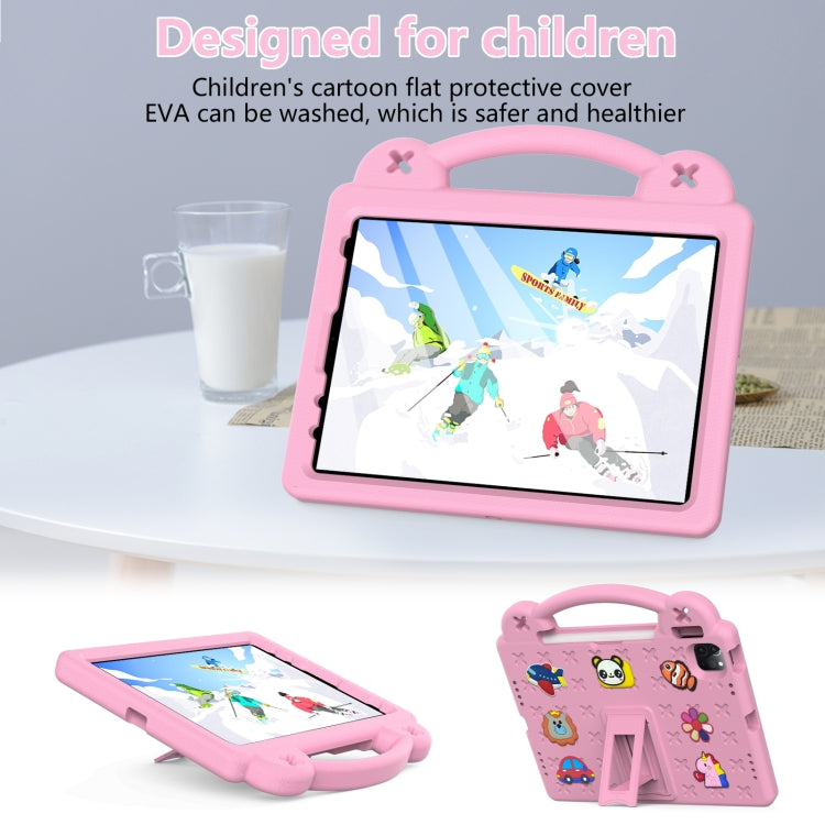 For iPad Air 11 2024 Handle Kickstand Children EVA Shockproof Tablet Case(Pink) - iPad Air 11 2024 Cases by buy2fix | Online Shopping UK | buy2fix