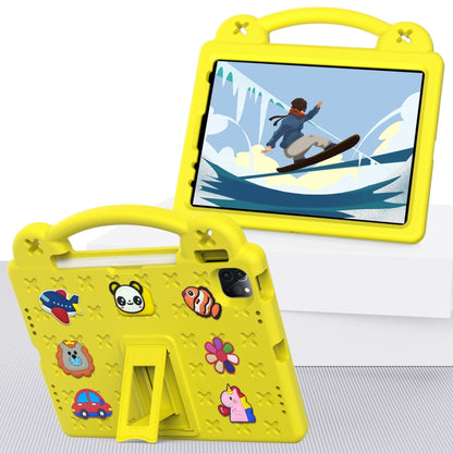 For iPad Air 11 2024 Handle Kickstand Children EVA Shockproof Tablet Case(Yellow) - iPad Air 11 2024 Cases by buy2fix | Online Shopping UK | buy2fix