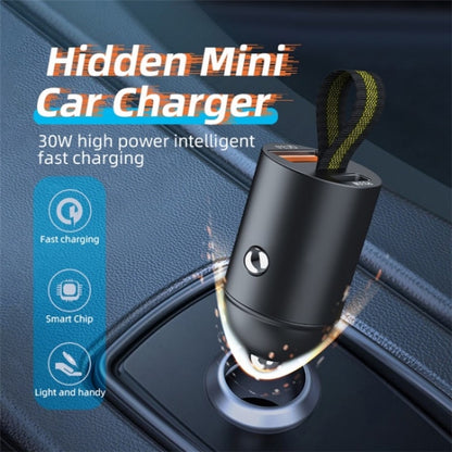 A1 QC 3.0+PD 30W Dual Car Charger Hidden Car Cigarette Lighter Phone Fast Charging Adapter - Car Charger by buy2fix | Online Shopping UK | buy2fix