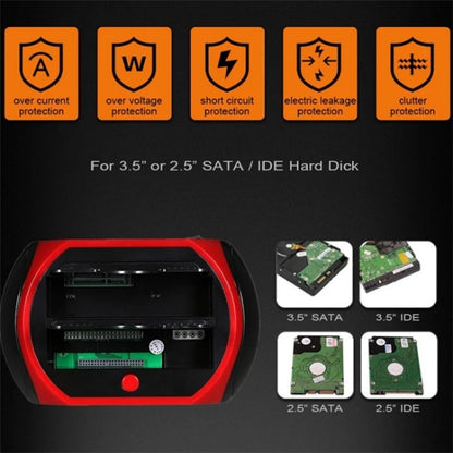 575D USB Hard Disk Holder Laptop Mobile Hard Disk Box 2.5 / 3.5inch SATA IDE HDD Base, Plug:UK Plug - HDD Enclosure by buy2fix | Online Shopping UK | buy2fix