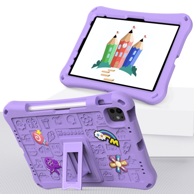 For iPad Pro 11 2024 Hi Baby EVA Full Body Tablet Case with Strap(Light Purple) - iPad Pro 11 2024 Cases by buy2fix | Online Shopping UK | buy2fix