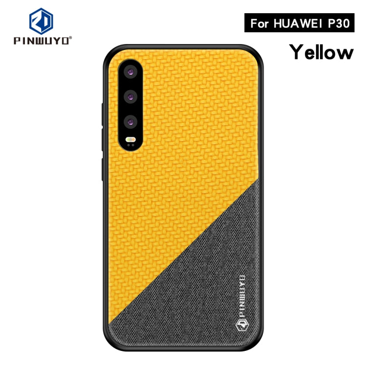 PINWUYO Honors Series Shockproof PC + TPU Protective Case for Huawei P30(Yellow) - Huawei Cases by PINWUYO | Online Shopping UK | buy2fix