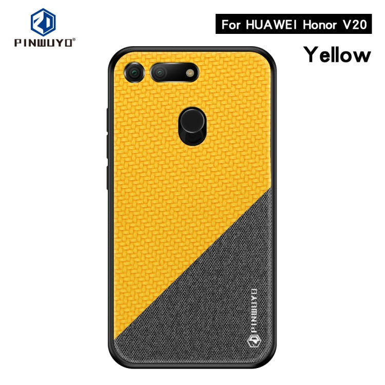 PINWUYO Honors Series Shockproof PC + TPU Protective Case for Huawei Honor V20 / View 20(Yellow) - Honor Cases by PINWUYO | Online Shopping UK | buy2fix