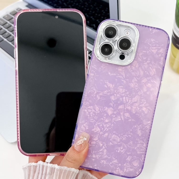 For iPhone 16 Plating Glitter Texture TPU Phone Case with Lens Film(White Water Ripples) - iPhone 16 Plus Cases by buy2fix | Online Shopping UK | buy2fix