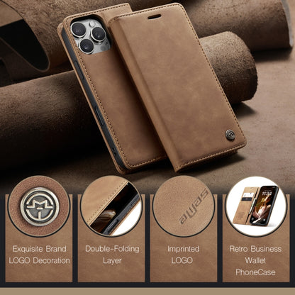 For iPhone 16 Pro Max CaseMe 013 Multifunctional Horizontal Flip Leather Phone Case(Coffee) - iPhone 16 Pro Max Cases by CaseMe | Online Shopping UK | buy2fix