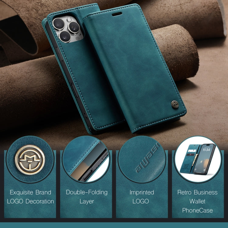 For iPhone 16 Pro Max CaseMe 013 Multifunctional Horizontal Flip Leather Phone Case(Blue) - iPhone 16 Pro Max Cases by CaseMe | Online Shopping UK | buy2fix